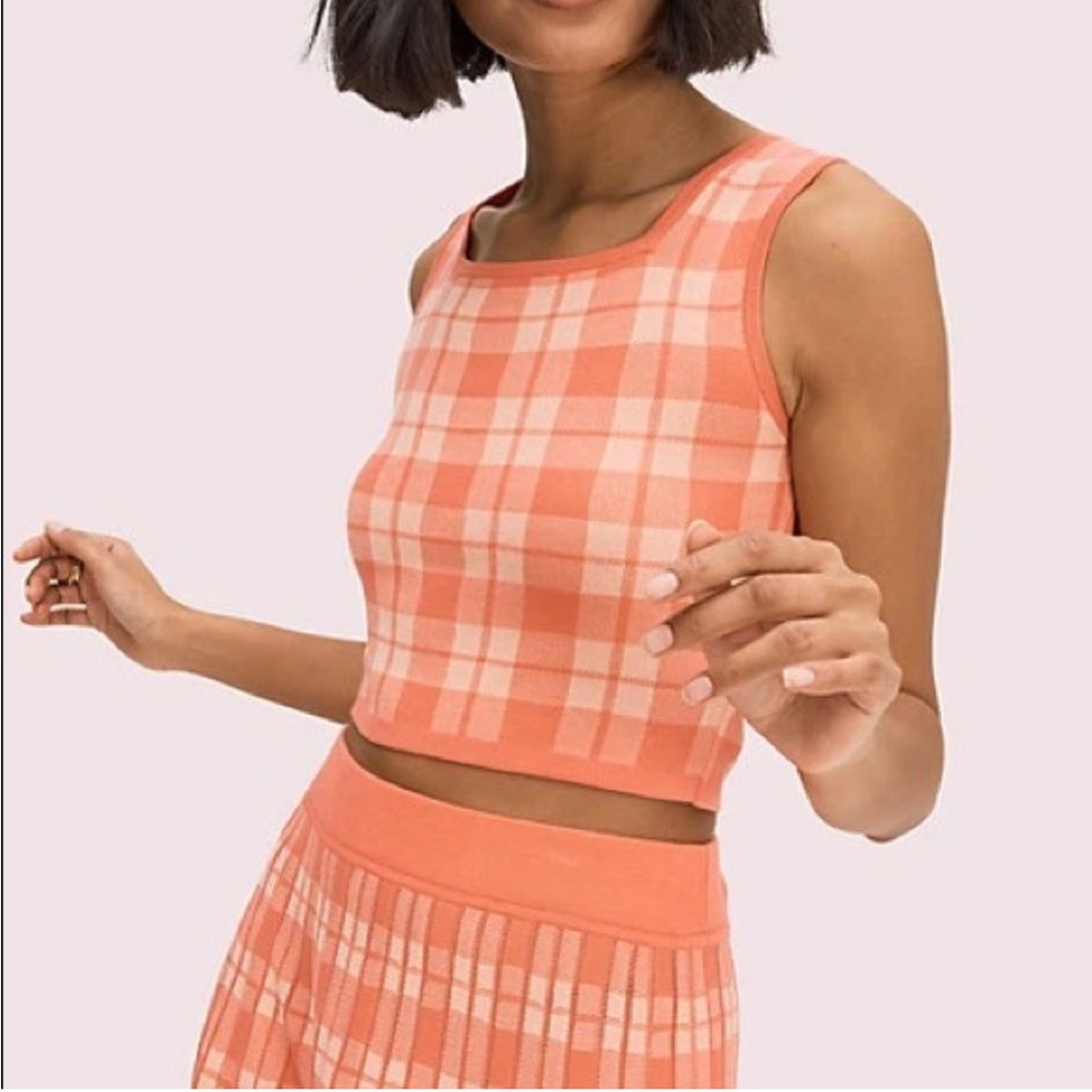 Kate Spade Lychee Plaid Sweater